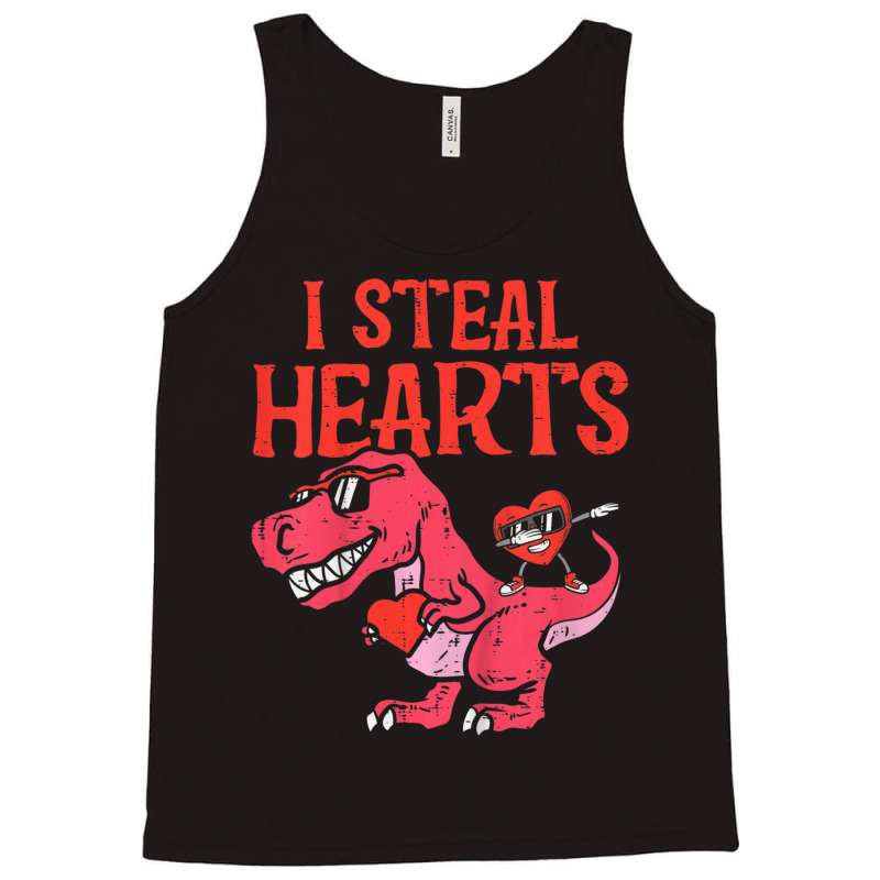 Trending Kids I Steal Hearts Dino Dab Toddler Baby Boys Valentines Day Tank Top | Artistshot