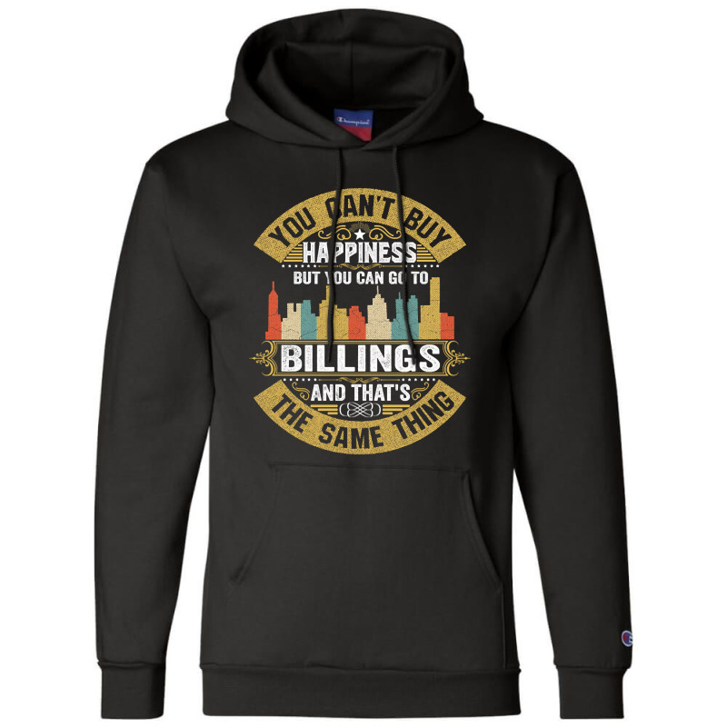 Billings City Montana  State Usa Flag Native American Champion Hoodie | Artistshot