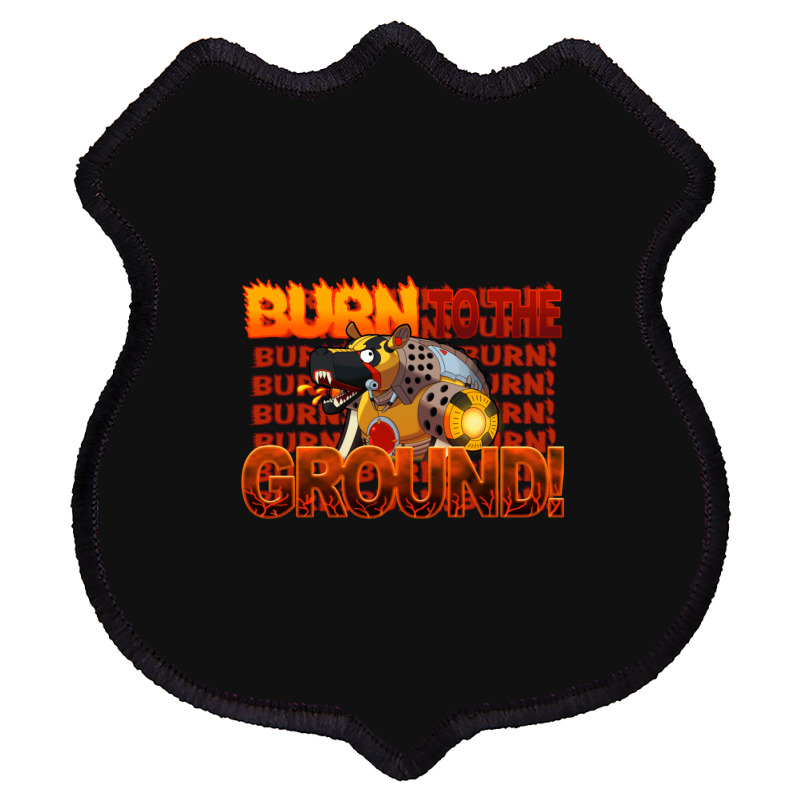 Flame Hyenard Burn To The Ground Shield Patch By Vaijancaxixi - Artistshot