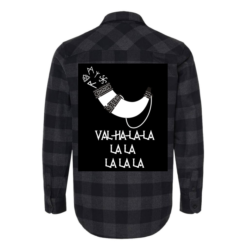 Valhalala Funny Viking Design  Green Flannel Shirt | Artistshot