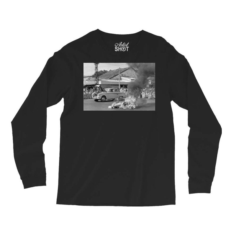 Burning Monk Long Sleeve Shirts by thomasbaker | Artistshot