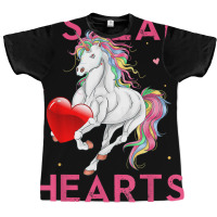 I Steal Hearts Valentines Unicorn Shirt Valentine Apparel T Shirt Graphic T-shirt | Artistshot