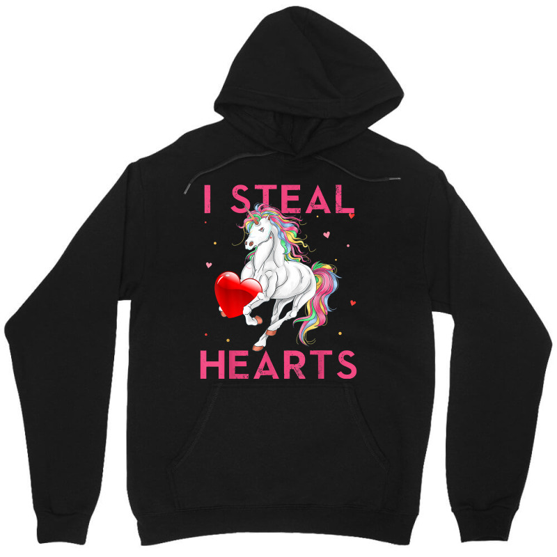 I Steal Hearts Valentines Unicorn Shirt Valentine Apparel T Shirt Unisex Hoodie | Artistshot