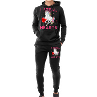 I Steal Hearts Valentines Unicorn Shirt Valentine Apparel T Shirt Hoodie & Jogger Set | Artistshot