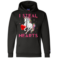 I Steal Hearts Valentines Unicorn Shirt Valentine Apparel T Shirt Champion Hoodie | Artistshot