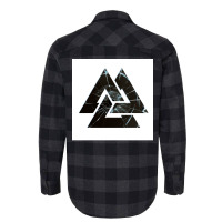 Valknut Viking Symbol Broken Glass Background  Hippie Nature Flannel Shirt | Artistshot