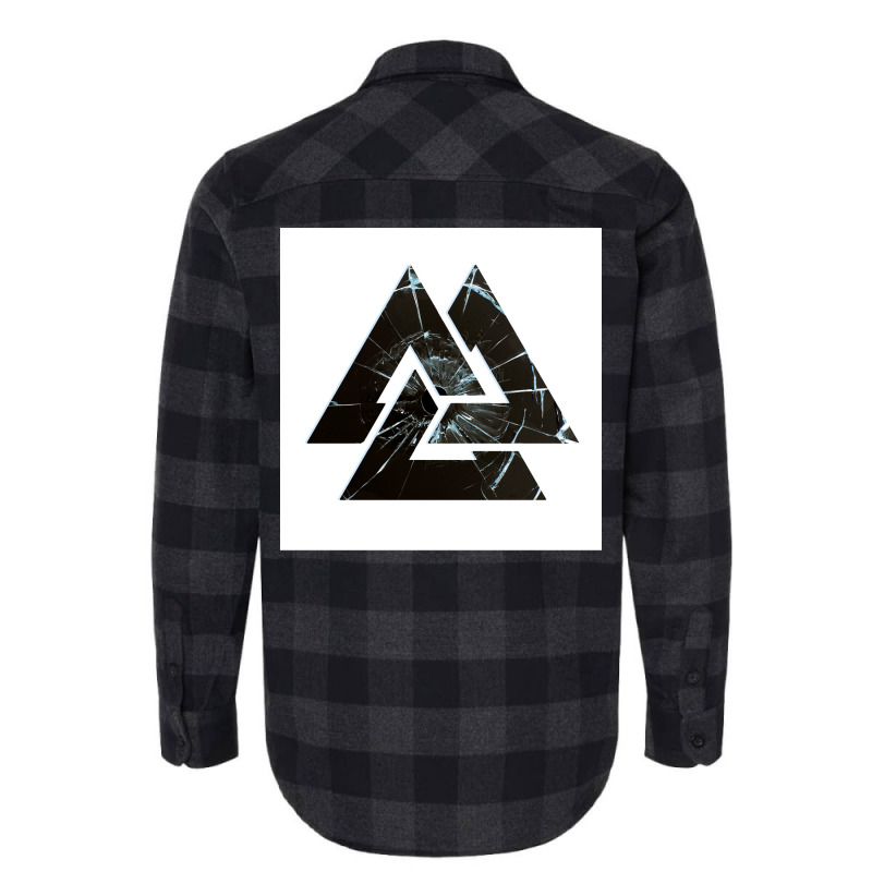 Valknut Viking Symbol Broken Glass Background  Hippie Nature Flannel Shirt | Artistshot