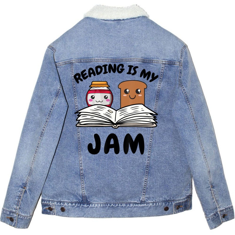 Limited Edition Reading Is My Jam For Teacher Nerd Bookworm Book Lover Unisex Sherpa-Lined Denim Jacket by yumgaugeteuda | Artistshot