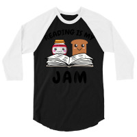 Limited Edition Reading Is My Jam For Teacher Nerd Bookworm Book Lover 3/4 Sleeve Shirt | Artistshot