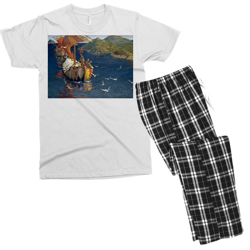 Visitors From Over The Sea By Nicholas Roerich  70s Love Men's T-shirt Pajama Set | Artistshot