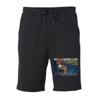 Visitors From Over The Sea By Nicholas Roerich  70s Love Fleece Short | Artistshot