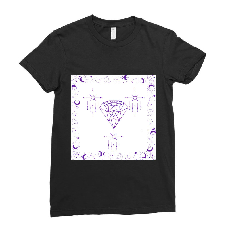 Celestial Geometry Ladies Fitted T-Shirt by BrianneRemers65 | Artistshot