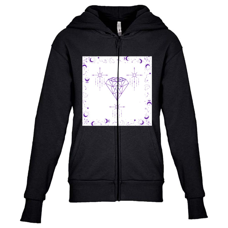 Celestial Geometry Youth Zipper Hoodie by BrianneRemers65 | Artistshot