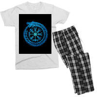 Vegvisir Jormungandr World Serpent  70s Yellow Men's T-shirt Pajama Set | Artistshot