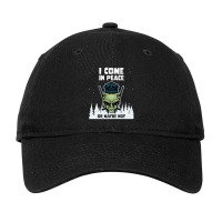 Alien Galaxy Science Space Lover I Come In Peace Or Maybe Not-lguib Adjustable Cap | Artistshot