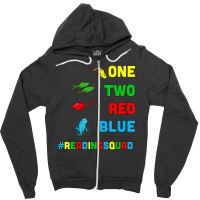 Trending Reading Teacher Squad Oh The Places One Two Red Blue Fish Zipper Hoodie | Artistshot