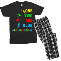 Trending Reading Teacher Squad Oh The Places One Two Red Blue Fish Men's T-shirt Pajama Set | Artistshot