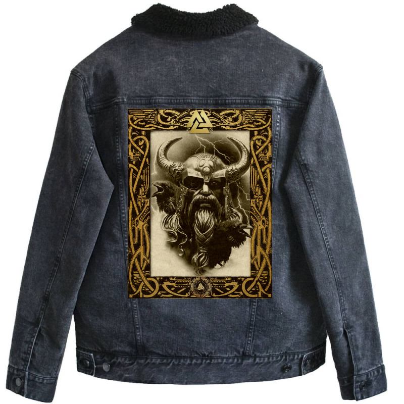 Odin  Blue Gift Travel Unisex Sherpa-lined Denim Jacket | Artistshot