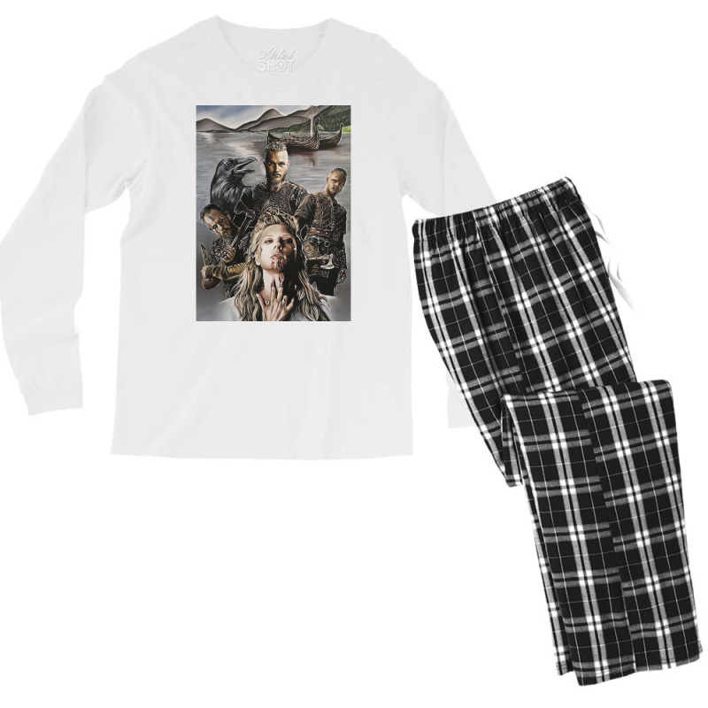 Vikings  Travel Girl Men's Long Sleeve Pajama Set | Artistshot