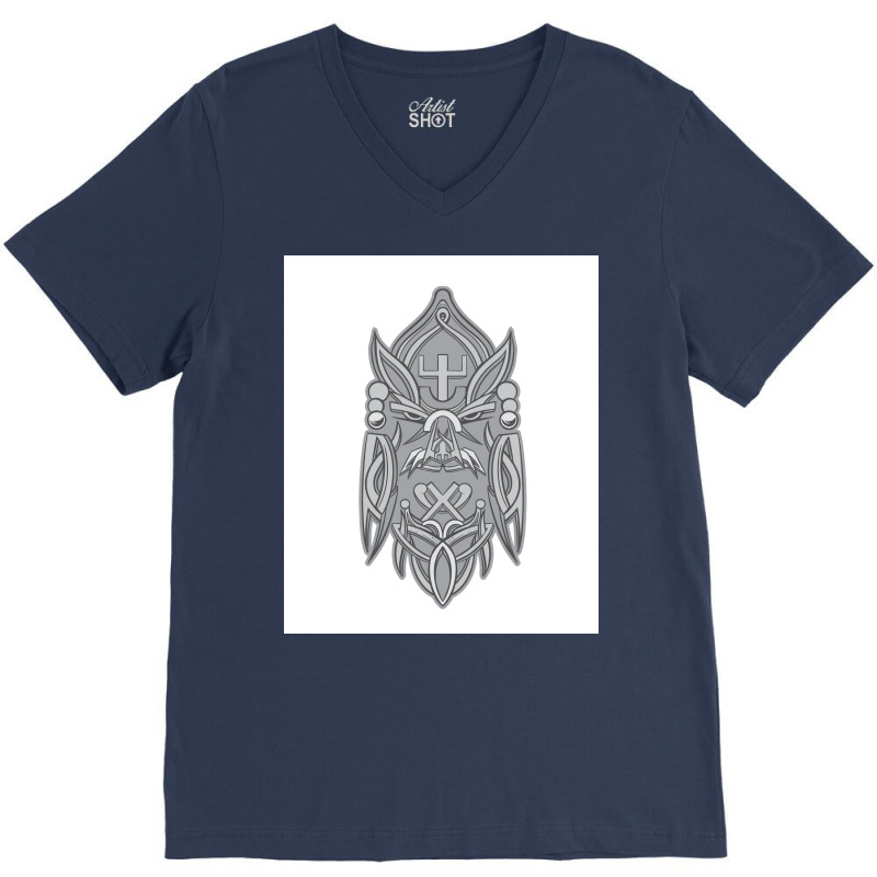 Odin Rune Viking  Hipster Stars V-neck Tee | Artistshot