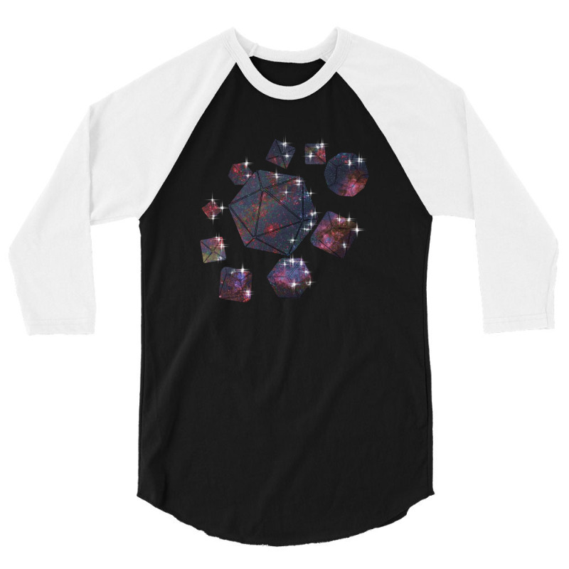 Milky Way Galaxy Dice 3/4 Sleeve Shirt | Artistshot