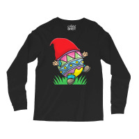 Easter Gnome T  Shirt Easter Gnome Dwarf Elf Colorful Easter Egg Costu Long Sleeve Shirts | Artistshot