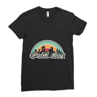 Palm Bay City Retro Ladies Fitted T-shirt | Artistshot