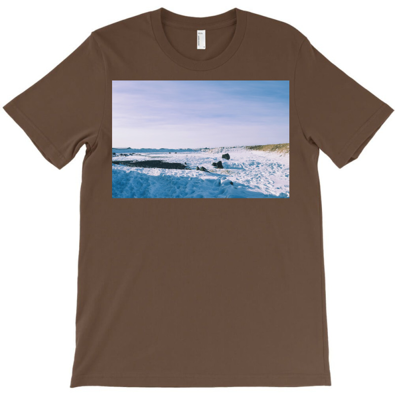 Snowy View In Njardvik  Blue Quote T-shirt | Artistshot