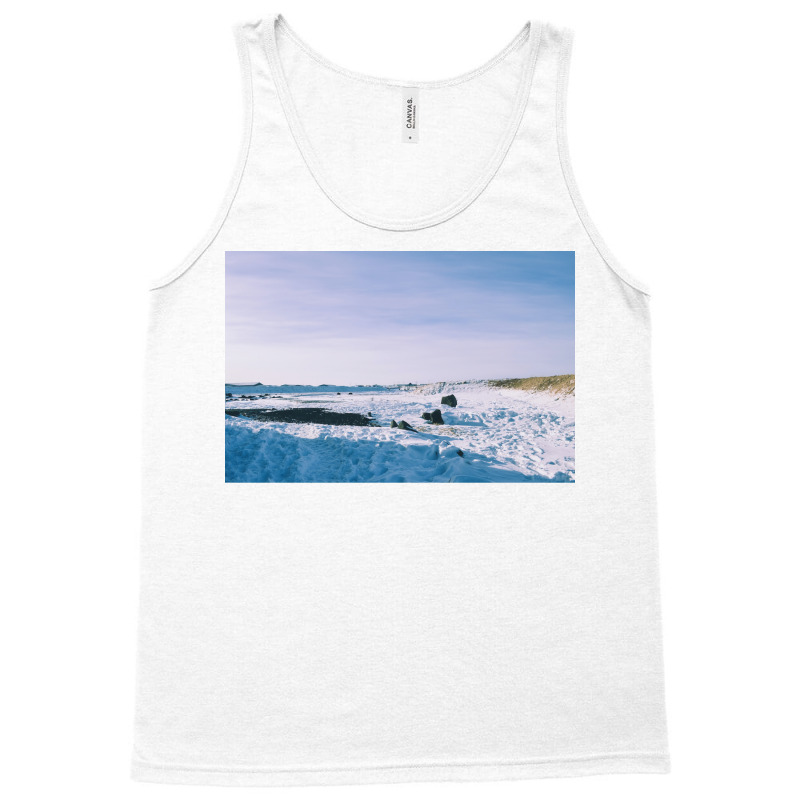 Snowy View In Njardvik  Blue Quote Tank Top | Artistshot