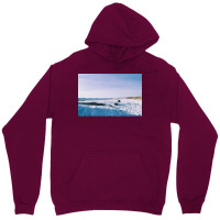 Snowy View In Njardvik  Blue Quote Unisex Hoodie | Artistshot