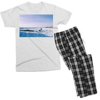 Snowy View In Njardvik  Blue Quote Men's T-shirt Pajama Set | Artistshot