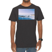 Snowy View In Njardvik  Blue Quote Vintage T-shirt | Artistshot