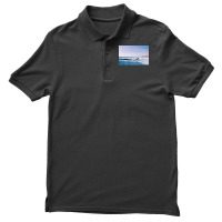 Snowy View In Njardvik  Blue Quote Men's Polo Shirt | Artistshot