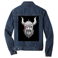 Viking Warrior Head Illustration Image  Gift Hippie Men Denim Jacket | Artistshot