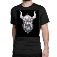 Viking Warrior Head Illustration Image  Gift Hippie Classic T-shirt | Artistshot