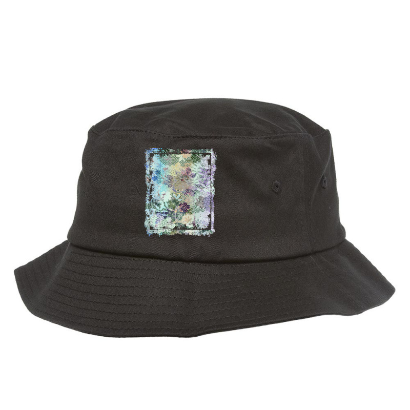 Japanese Floral Pattern Chrysanthemum Cherry Blossom Earth Tone Colors Bucket Hat by geishascessation326 | Artistshot