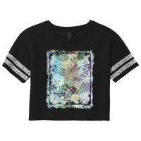 Japanese Floral Pattern Chrysanthemum Cherry Blossom Earth Tone Colors Scorecard Crop Tee | Artistshot