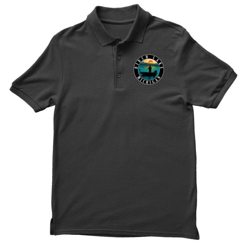 Birch Lake Fishing Michigan Sunset Men's Polo Shirt | Artistshot