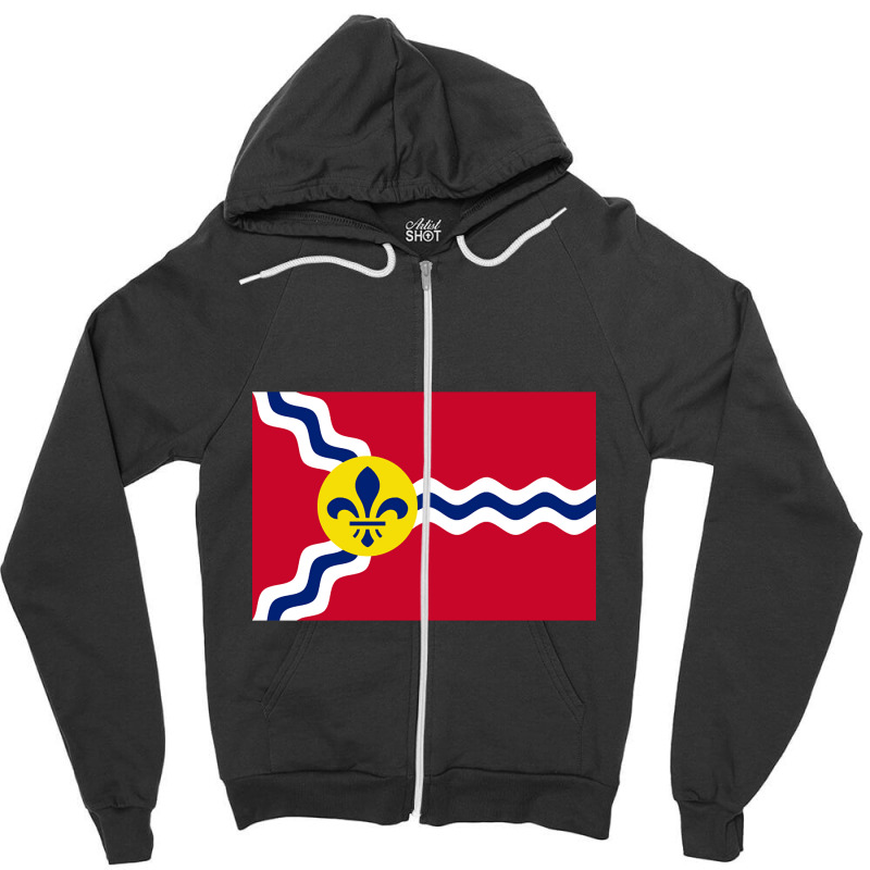 Flag Of St. Louis Zipper Hoodie by joanmouse000 | Artistshot