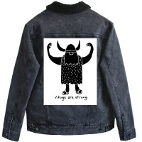 Strong Viking  Music Funny Unisex Sherpa-lined Denim Jacket | Artistshot