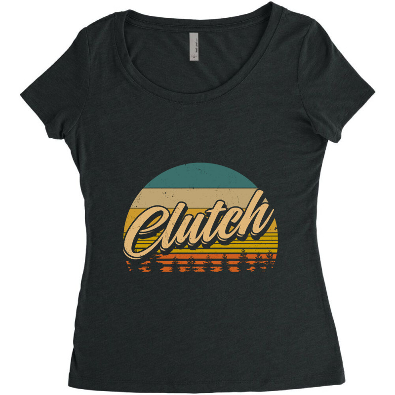 Personalized Name Clutch Retro Styles Birthday Women's Triblend Scoop T-shirt by cubicgetting01 | Artistshot