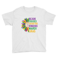 Beads Parades Crawfish Kingcake Funny New Orleans Mardi Gras Youth Tee | Artistshot