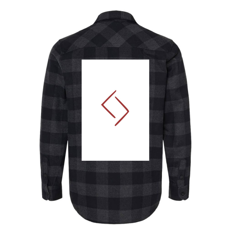 Viking Norse Rune Jera Simple Red Amp White  80s Hippie Flannel Shirt | Artistshot