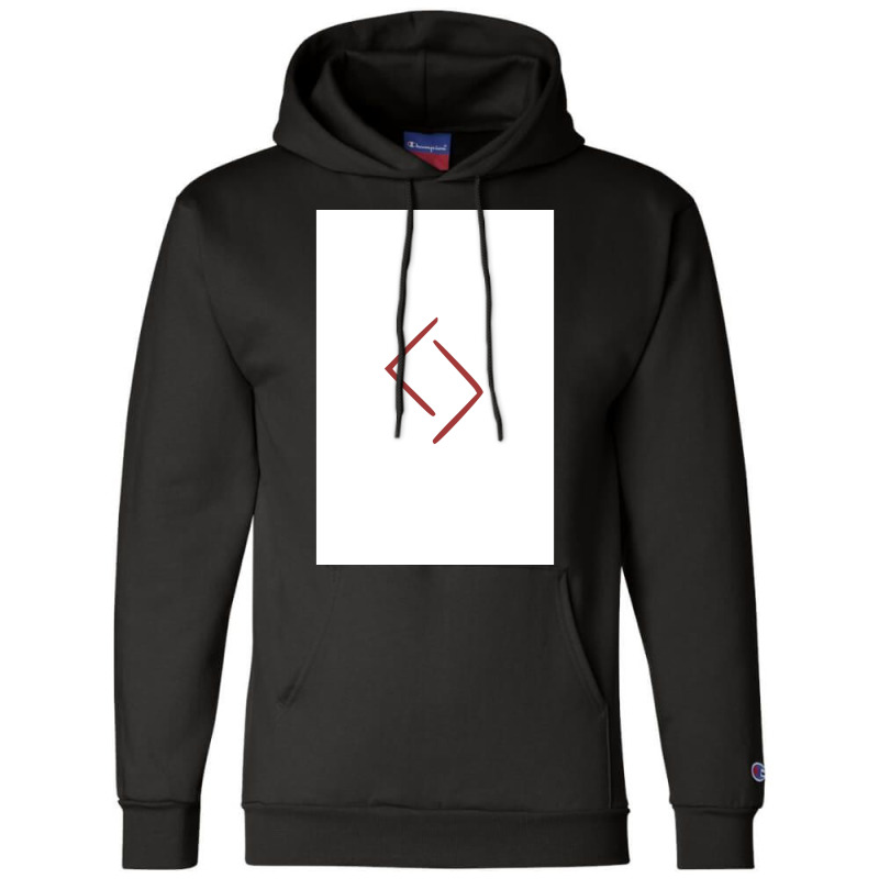 Viking Norse Rune Jera Simple Red Amp White  80s Hippie Champion Hoodie | Artistshot