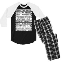 Black History Shirt Dream Like Martin Lead Like Harriet Pullover Hoodi Men's 3/4 Sleeve Pajama Set | Artistshot