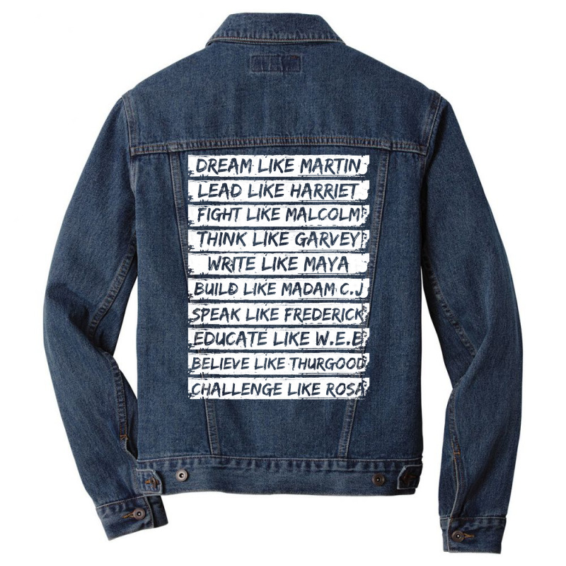 Black History Shirt Dream Like Martin Lead Like Harriet Pullover Hoodi Men Denim Jacket by TeaMenShop | Artistshot