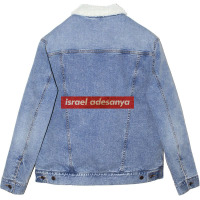 Israel Adesanya - Simple Red Vintage Unisex Sherpa-lined Denim Jacket | Artistshot