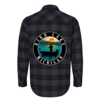 Bird Lake Fishing Michigan Sunset Flannel Shirt | Artistshot