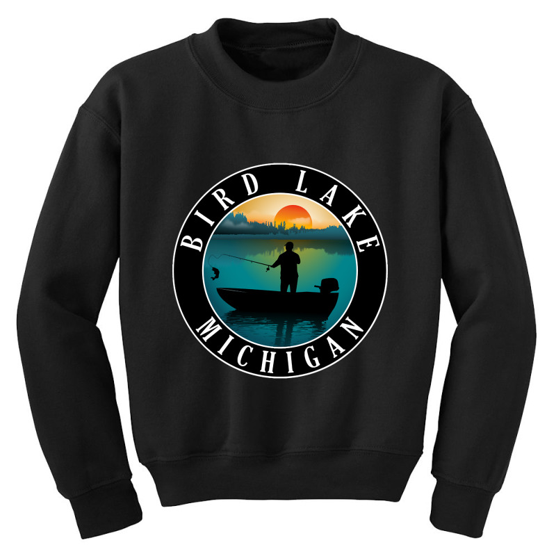 Bird Lake Fishing Michigan Sunset Youth Sweatshirt | Artistshot