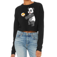 Limited Edition Panda Volleyball Panda Playing Volleyball Panda Cropped Sweater | Artistshot